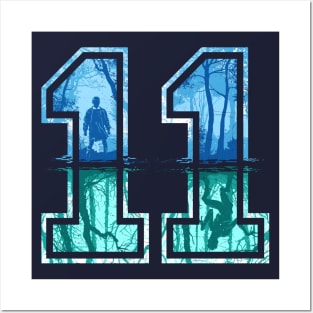 Strange Number 11 (blue) Posters and Art